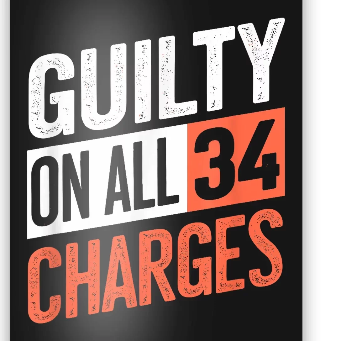 Donald Trump President 45 Guilty On All 34 Counts Charges Poster