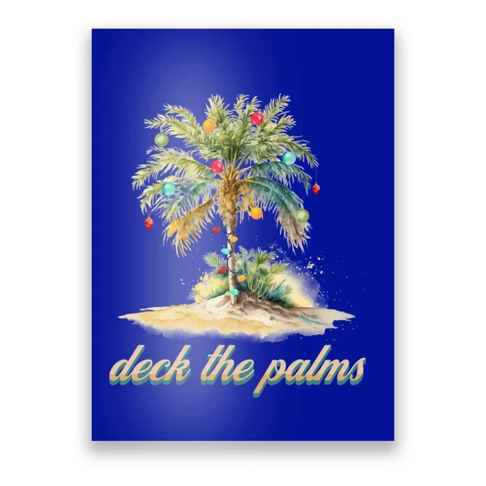 Deck The Palms Tropical Christmas Funny Gift Poster