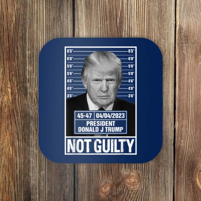 Donald Trump Police Mugshot Photo Not Guilty 45-47 President Coaster