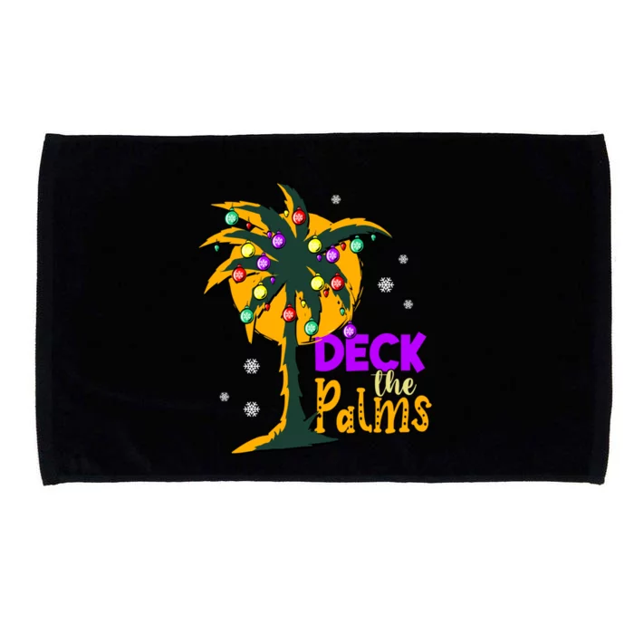 Deck The Palms Vacation Christmas Gift Microfiber Hand Towel