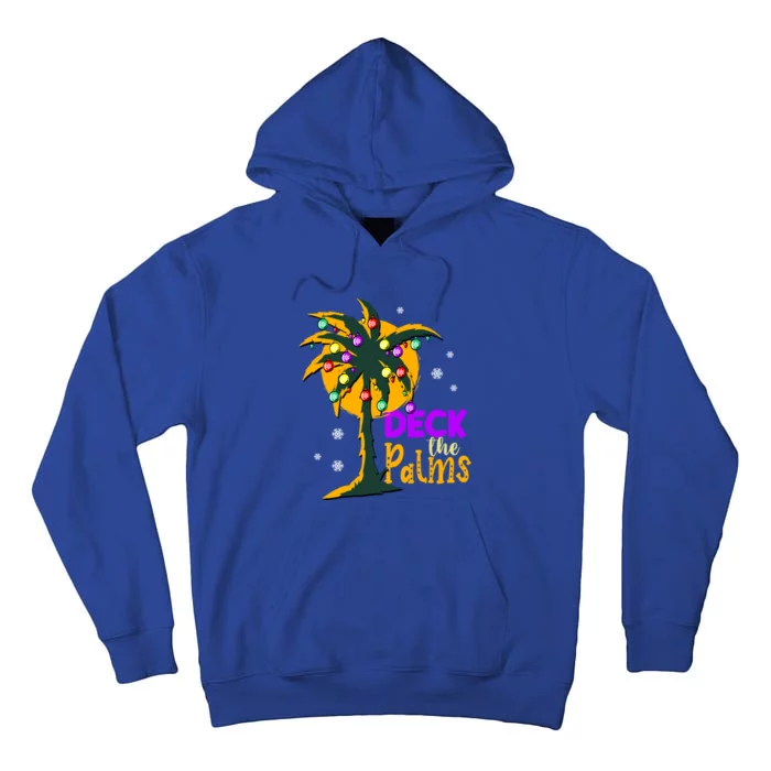 Deck The Palms Vacation Christmas Gift Tall Hoodie