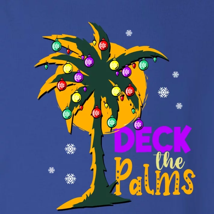 Deck The Palms Vacation Christmas Gift Toddler Long Sleeve Shirt