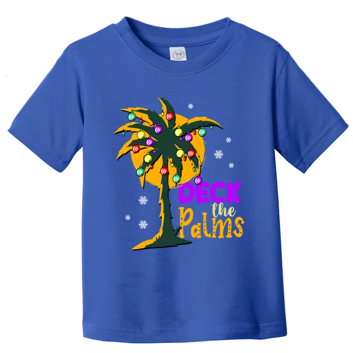 Deck The Palms Vacation Christmas Gift Toddler T-Shirt