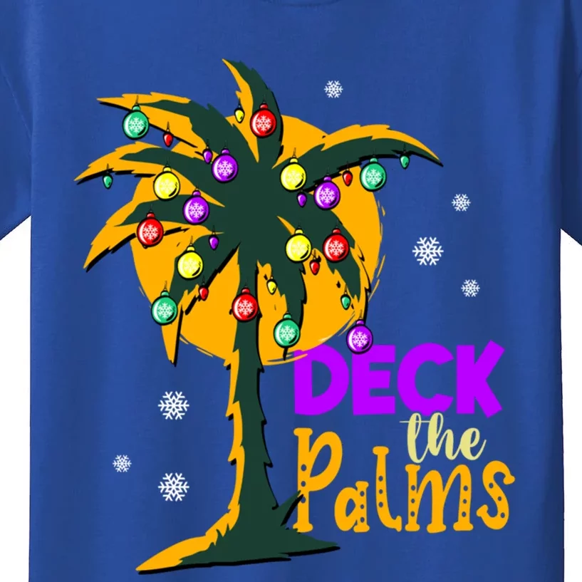 Deck The Palms Vacation Christmas Gift Kids T-Shirt