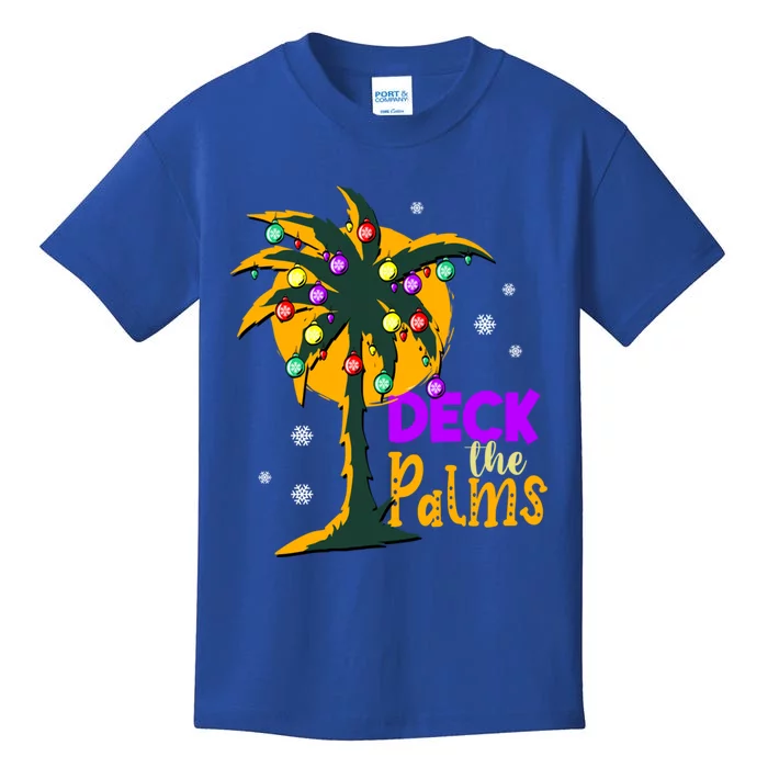 Deck The Palms Vacation Christmas Gift Kids T-Shirt