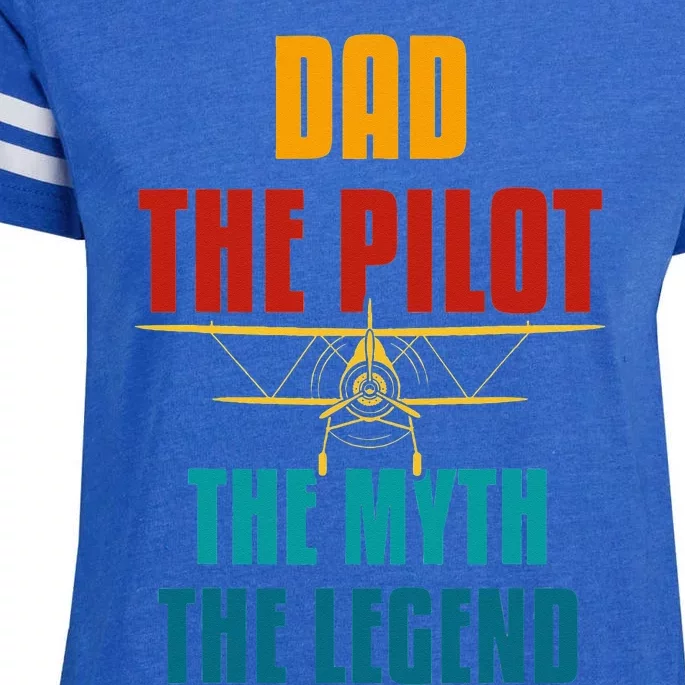 DAD THE PILOT THE MYTH THE LEGEND Enza Ladies Jersey Football T-Shirt