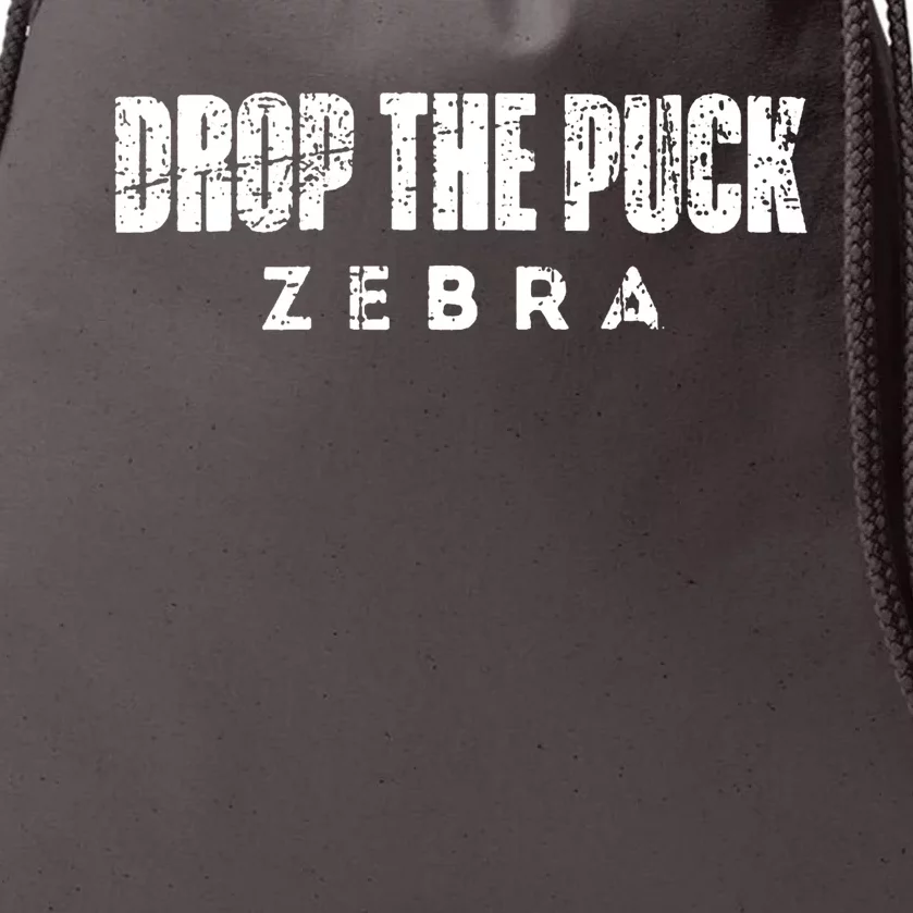 Drop The Puck Zebra Drawstring Bag