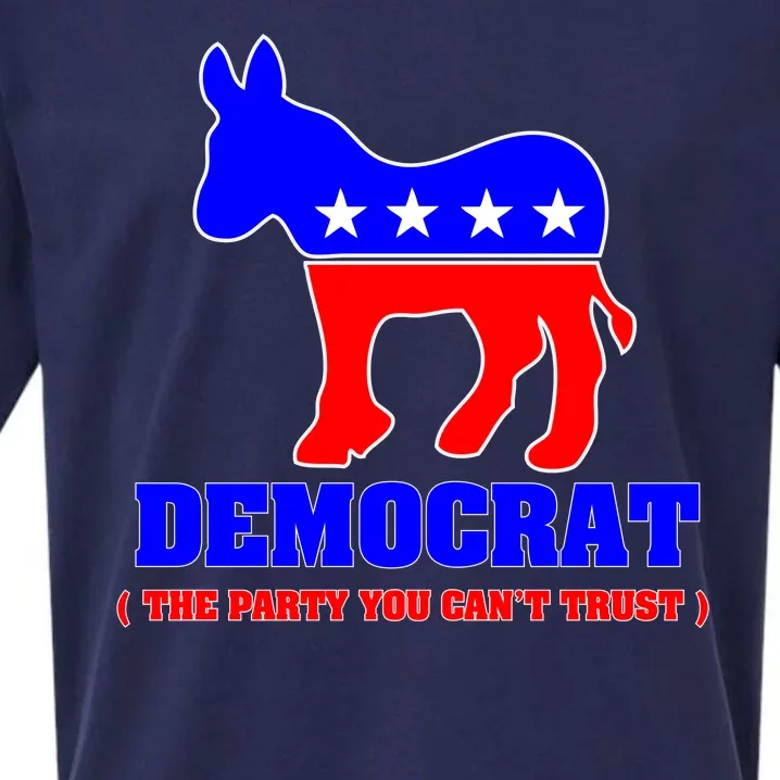 Democrat The Party You Can't Trust Sueded Cloud Jersey T-Shirt