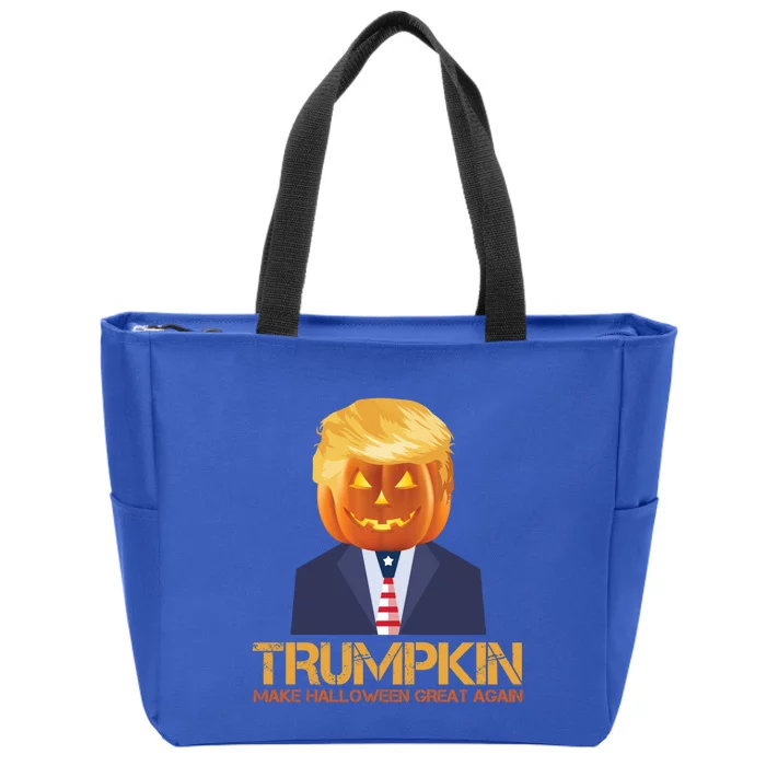 Donald Trump Pumpkin Make Halloween Great Again Gift Zip Tote Bag