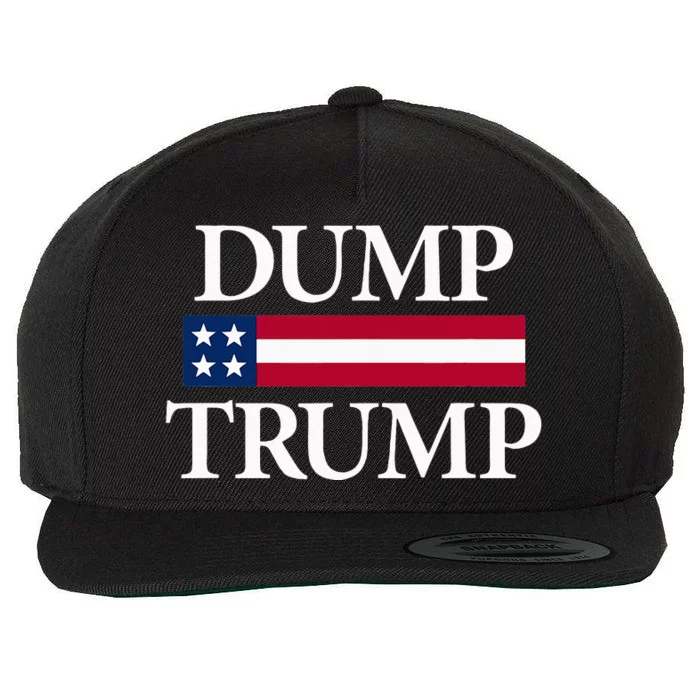 Dump Trump Political Wool Snapback Cap