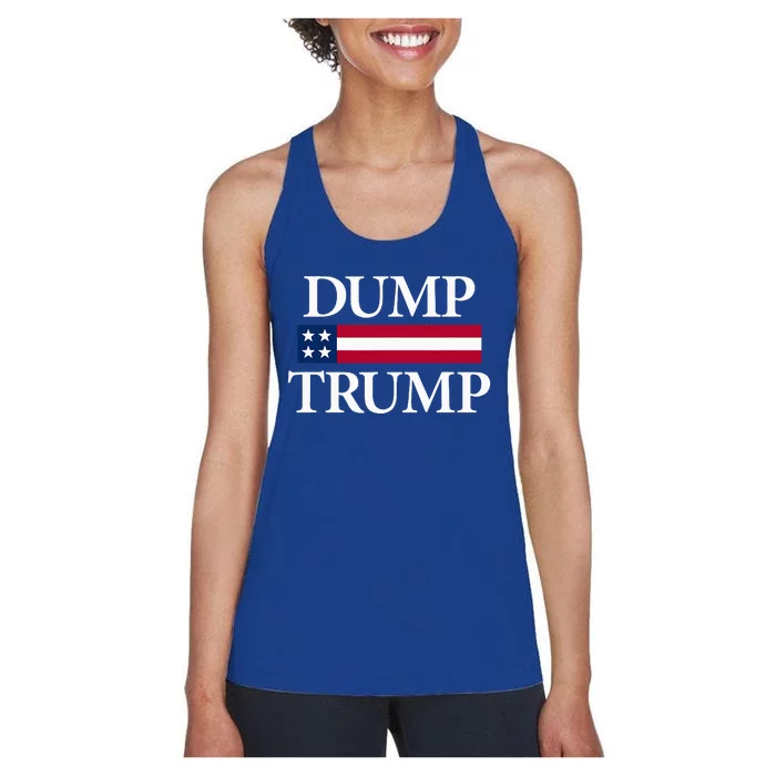 Dump Trump Political Women's Racerback Tank