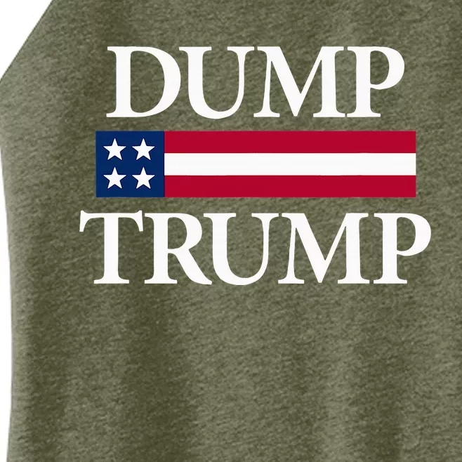 Dump Trump Political Women’s Perfect Tri Rocker Tank