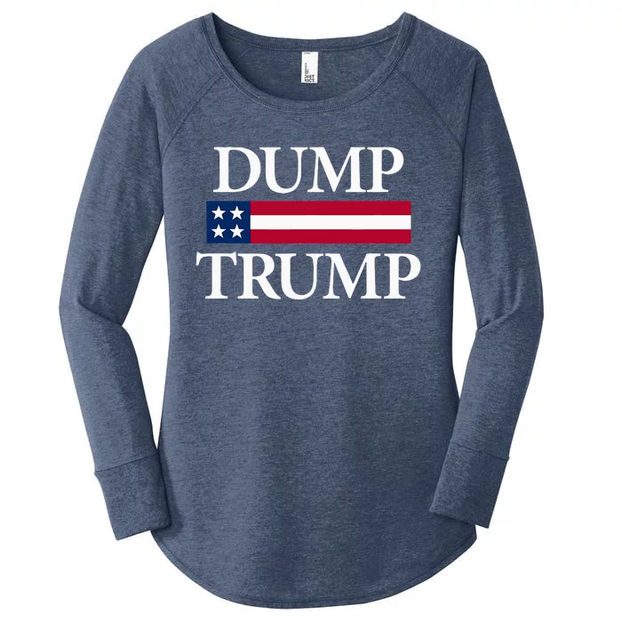 Dump Trump Political Women's Perfect Tri Tunic Long Sleeve Shirt