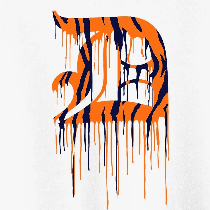 Detroit Tiger Paint Drip Toddler T-Shirt