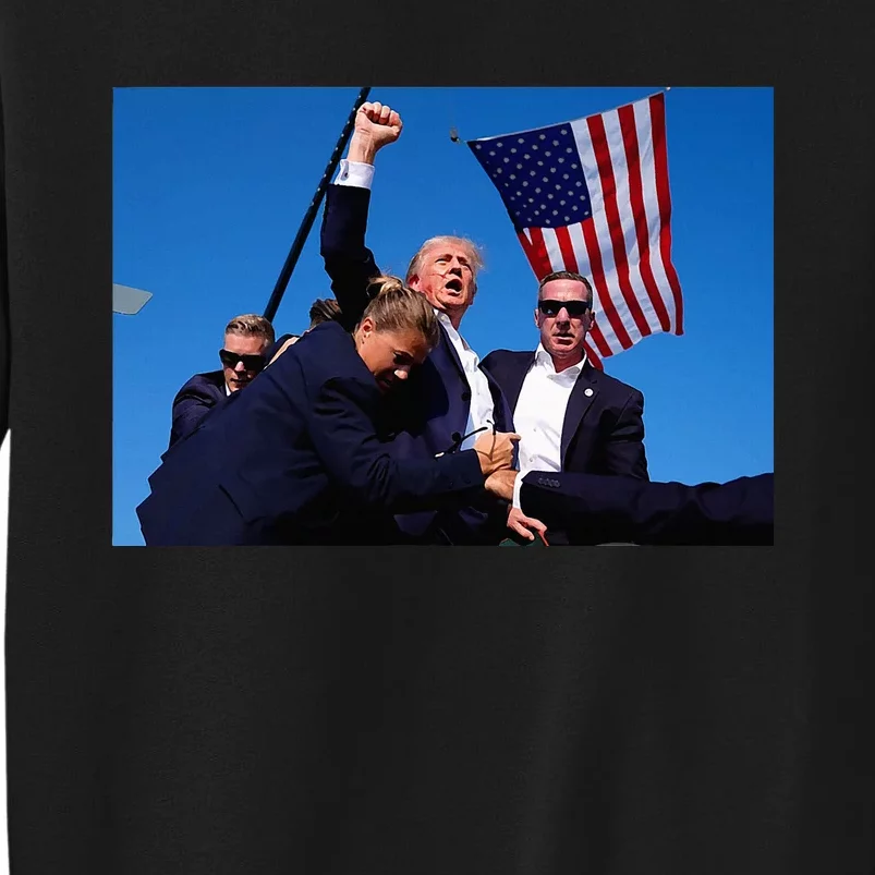 Donald Trump Photo After The Shooting At His Rally Tall Sweatshirt