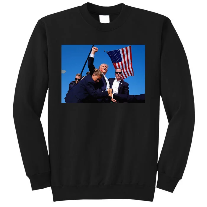 Donald Trump Photo After The Shooting At His Rally Tall Sweatshirt