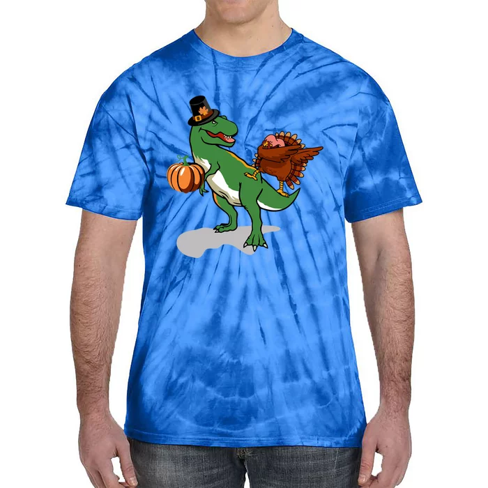 Dabbing Turkey Pilgrim Pumpkin Funny Thanksgiving Gift Tie-Dye T-Shirt