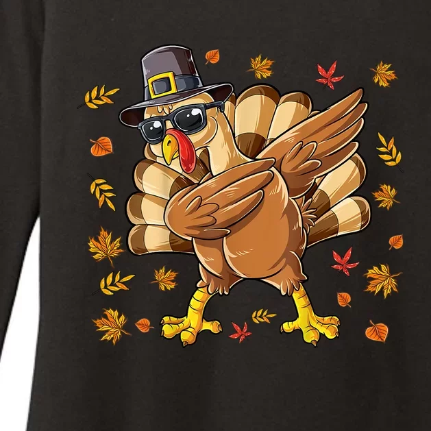 Dabbing Thanksgiving Pilgrim Turkey Or Funny Dab Cool Gift Womens CVC Long Sleeve Shirt