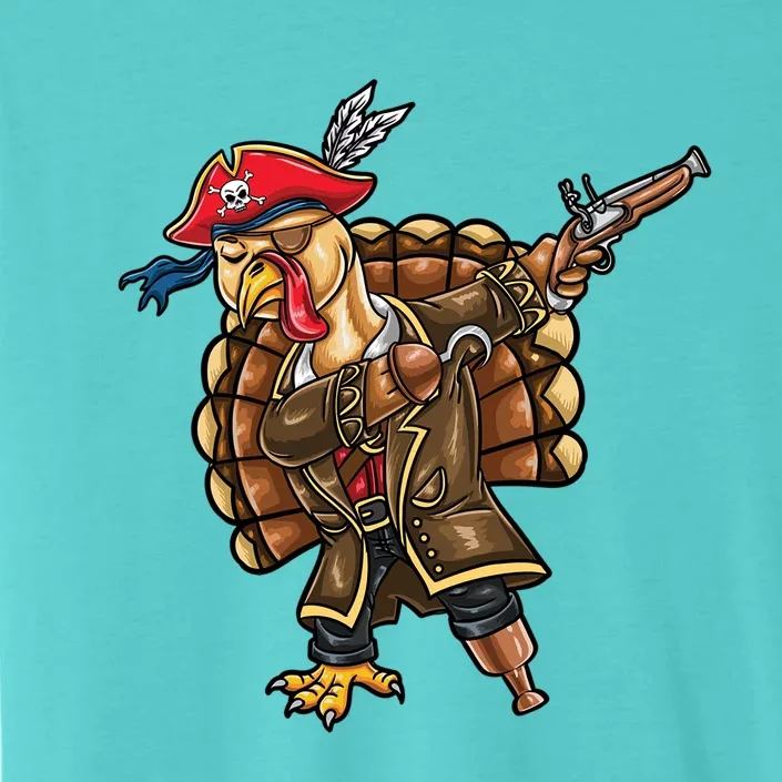 Dabbing Turkey Pirate Halloween Gift ChromaSoft Performance T-Shirt