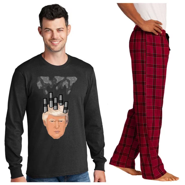 Donald Trump Pollutes Gift Funny Climate Change Gift Long Sleeve Pajama Set