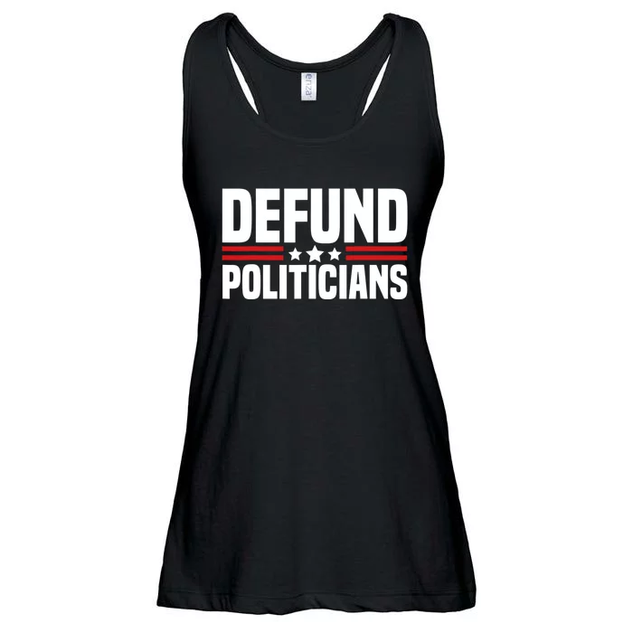 Defund The Politicians Patriotically Politics Libertarian Ladies Essential Flowy Tank