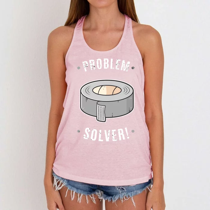 Duct Tape Problem Solver Women's Knotted Racerback Tank