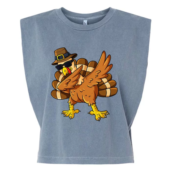 Dabbing Turkey Pilgrim Garment-Dyed Women's Muscle Tee