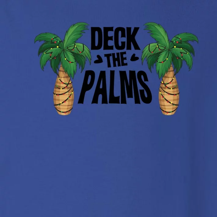 Deck The Palms Christmas Palm Tree Xmas Tropical Hawaii Gift Toddler Long Sleeve Shirt