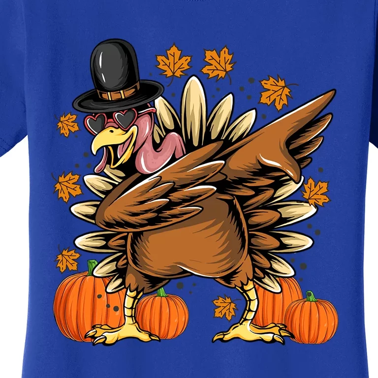 Dabbing Turkey Pilgrim Thanksgiving Day Great Gift Women's T-Shirt