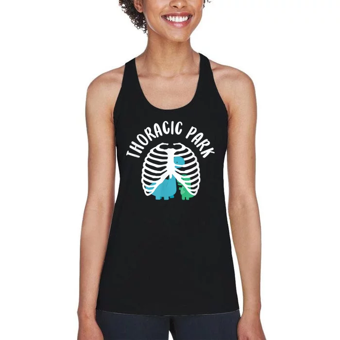 Dinosaur Thoracic Park Nursing Student Women's Racerback Tank