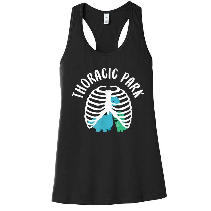 Dinosaur Thoracic Park Nursing Student Women's Racerback Tank