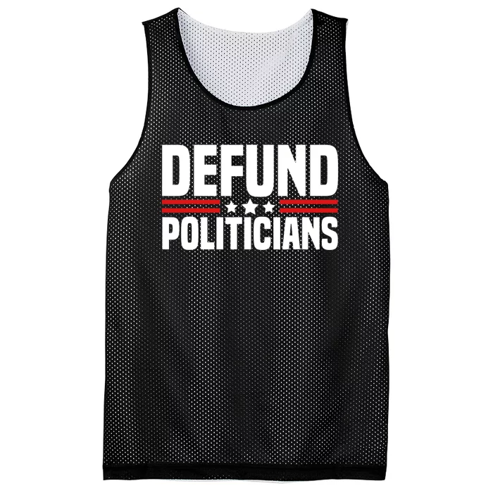 Defund The Politicians Patriotically Politics Libertarian Mesh Reversible Basketball Jersey Tank