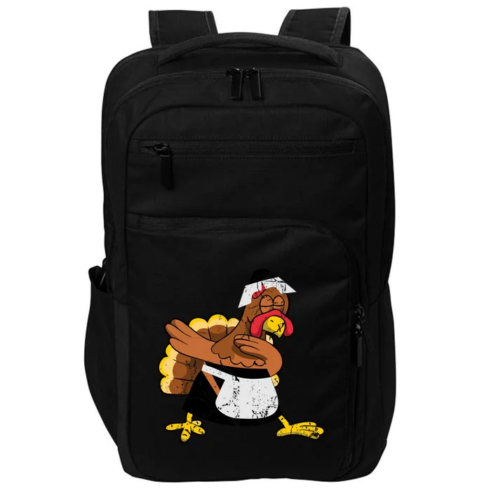 Dabbing Turkey Pilgrim Funny Thanksgiving Gift Gift Impact Tech Backpack