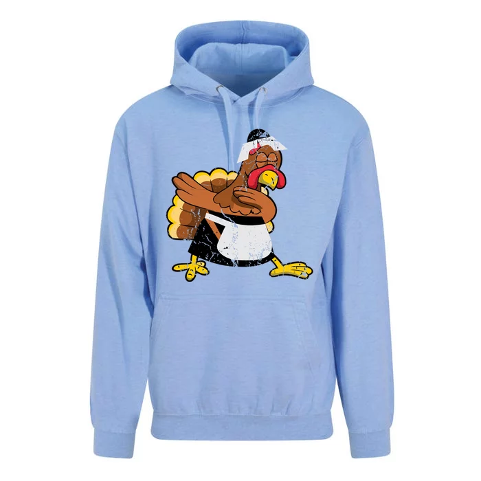 Dabbing Turkey Pilgrim Funny Thanksgiving Gift Gift Unisex Surf Hoodie