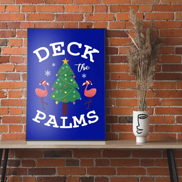 Deck The Palms Flamingo Lover Christmas Holiday Season Gift Poster