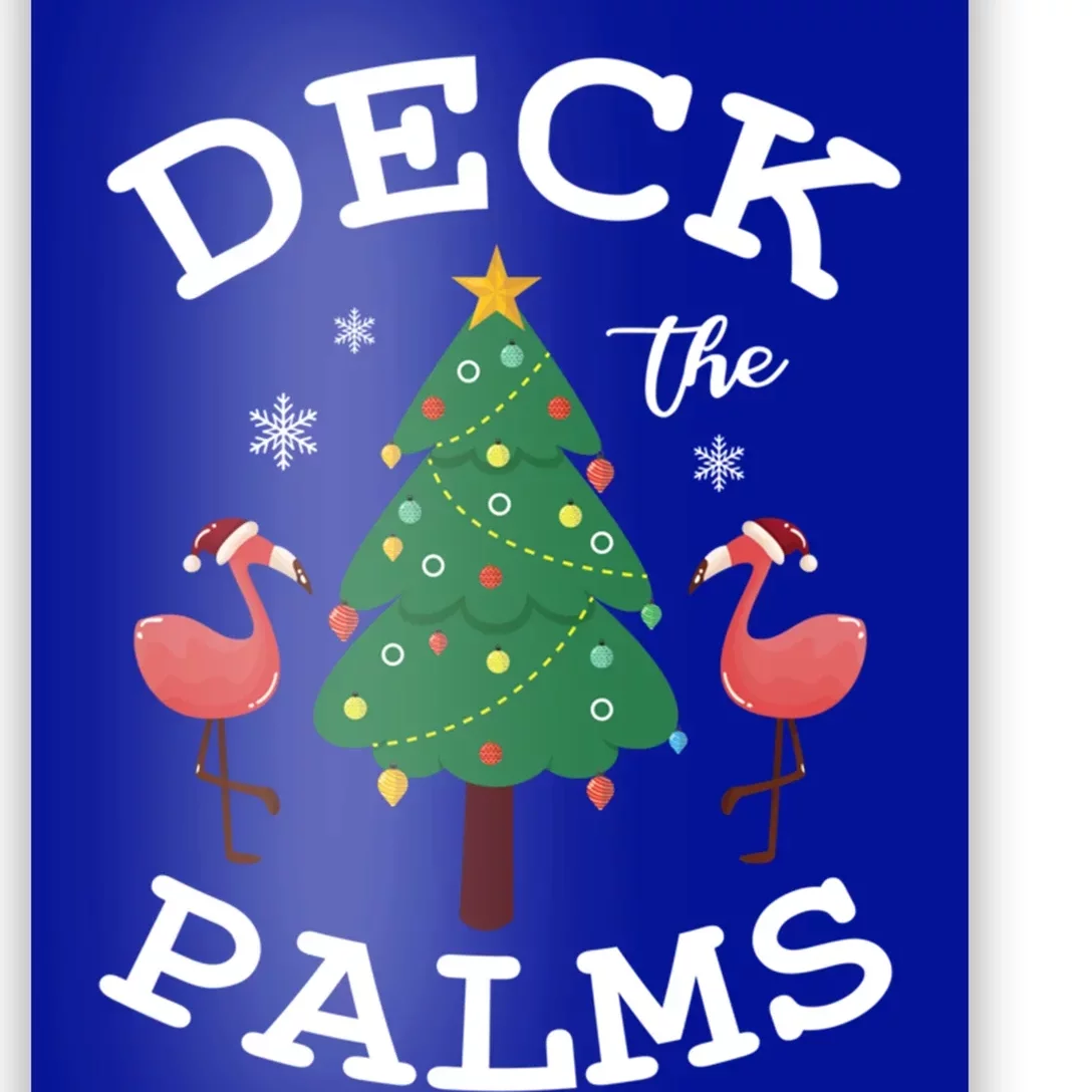 Deck The Palms Flamingo Lover Christmas Holiday Season Gift Poster