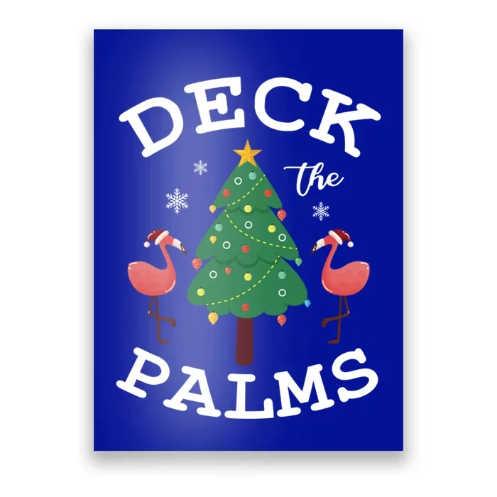 Deck The Palms Flamingo Lover Christmas Holiday Season Gift Poster