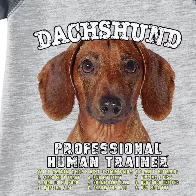 Dachshund Tan Professional Human Trainer Cute Dog Infant Baby Jersey Bodysuit