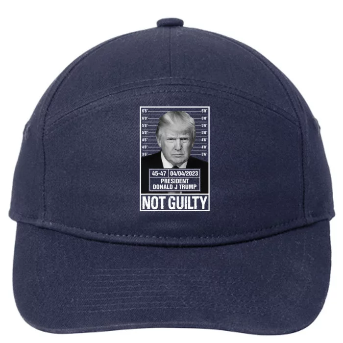 Donald Trump Police Mugshot Photo Not Guilty 4547 President 7-Panel Snapback Hat