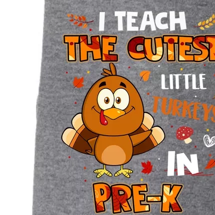 Dabbing Turkey PreK Teacher Thanksgiving Pajamas Cute Gift Doggie 3-End Fleece Hoodie