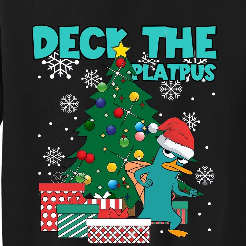 Deck The Platypus Xmas Perry Christmas Tall Sweatshirt