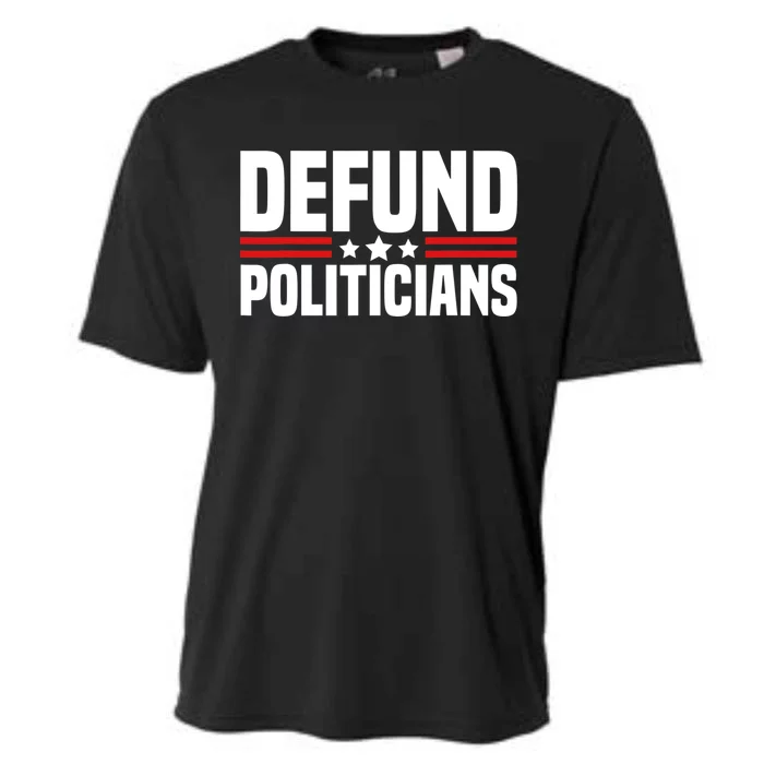 Defund The Politicians Patriotically Politics Libertarian Cooling Performance Crew T-Shirt