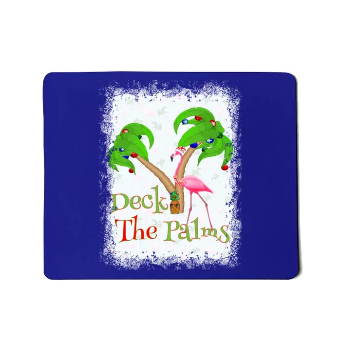 Deck The Palms Beach Christmas Flamingo Gift Mousepad