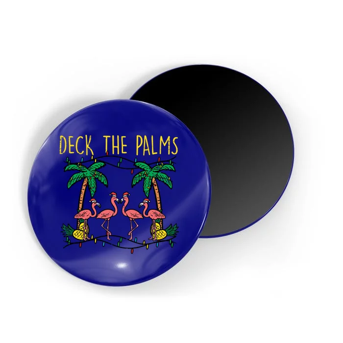 Deck The Palms Flamingo Xmas Pjs Christmas Pajamas Cool Gift Magnet