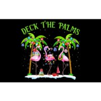 Deck the Palms Flamingo Tropical Christmas Lights Palm Tree Bumper Sticker