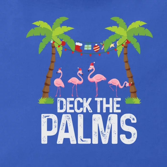 Deck The Palms Flamingo Christmas Light Christmas Gift Zip Tote Bag