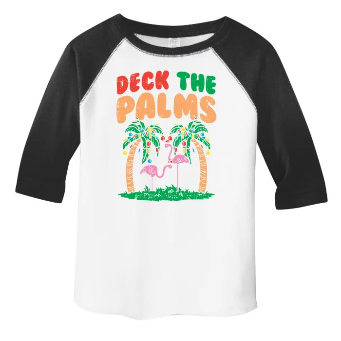 Deck The Palms For Christmas Gift Toddler Fine Jersey T-Shirt