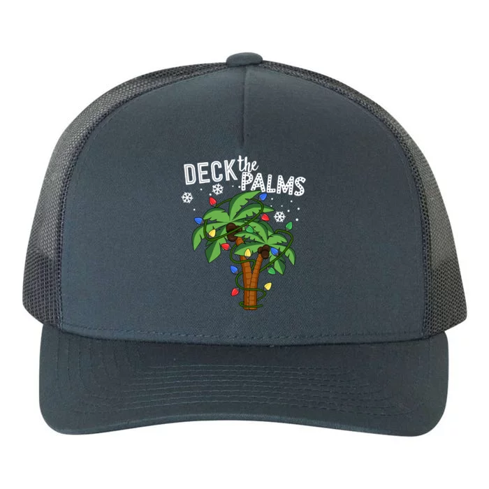 Deck The Palms Hawaii Christmas Palm Tree Lights Gift Yupoong Adult 5-Panel Trucker Hat