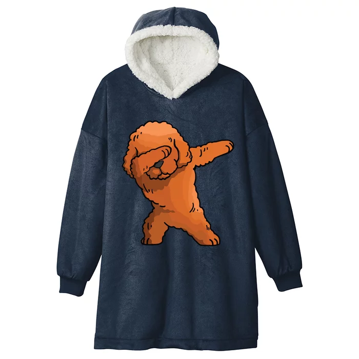 Dabbing Toy Poodle Dab Dance Funny Dog Gift Hooded Wearable Blanket