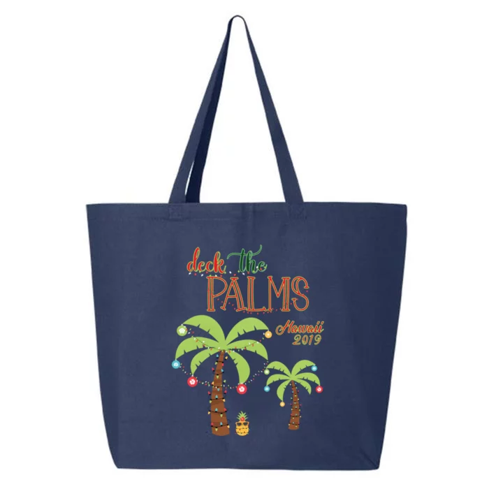 Deck The Palms Hawaii Christmas2019 Family Vacation Gift 25L Jumbo Tote